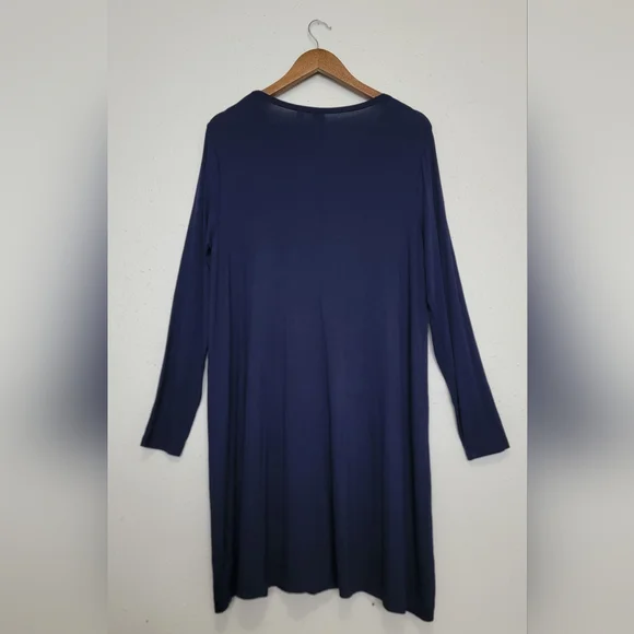 NWT GAP Blue Long Sleeve Tunic Midi Dress - Picture 4 of 4